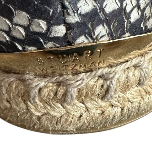 Stuart Weitzman Catalan Snake Python Print Espadrilles Flats Comfort Shoes 10 - Picture 10 of 14
